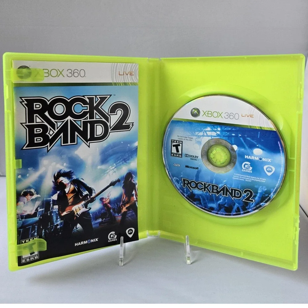 AC/DC Live: Rock Band Track Pack & Rock Band 2 Bundle - Xbox 360 - 2 Games CIB‎